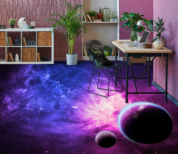 3D Purple Universe And Planet 527 Floor Mural  Wallpaper Murals Rug & Mat Print Epoxy waterproof bath floor