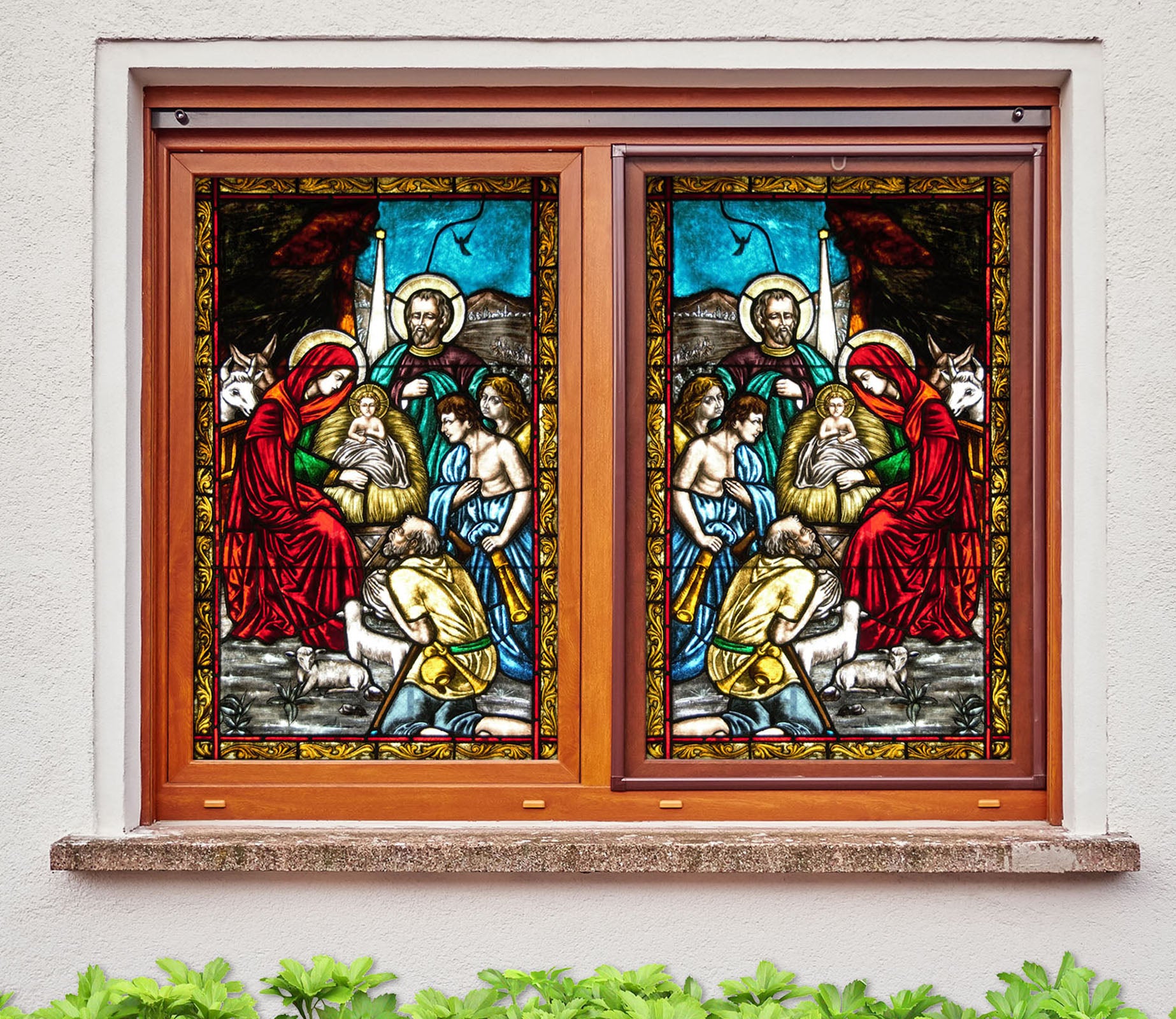 3D Holy Child 243 Window Film Print Sticker Cling Stained Glass UV Block