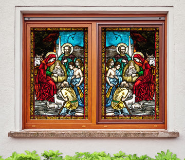 3D Holy Child 243 Window Film Print Sticker Cling Stained Glass UV Block
