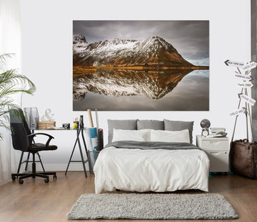 3D Mountain Reflected 102 Marco Carmassi Wall Sticker