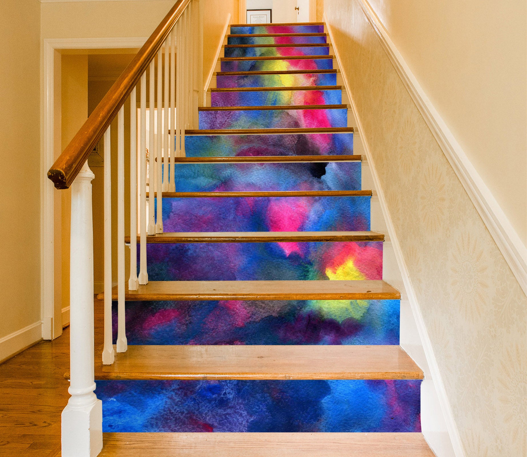 3D Colored Piled Clouds 557 Stair Risers