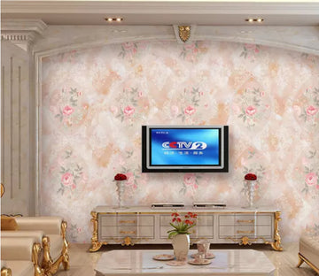 3D Pink Flowers 2009 Wall Murals