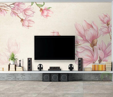 3D Pink Floral Pattern WC349 Wall Murals