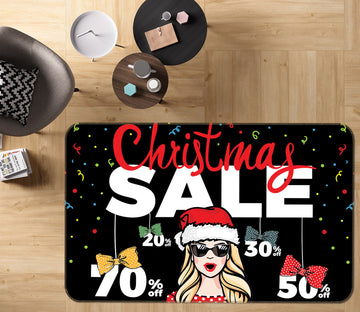 3D Color Bow 1032 Non Slip Rug Mat