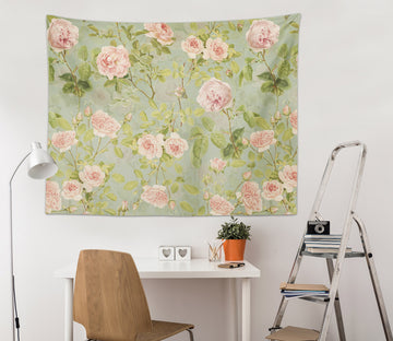 3D Pale Pink Flowers 5331 Uta Naumann Tapestry Hanging Cloth Hang