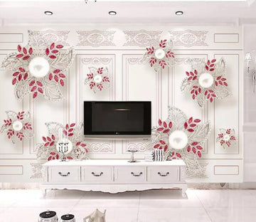 3D Pearl Flower WG94 Wall Murals Wallpaper AJ Wallpaper 2 
