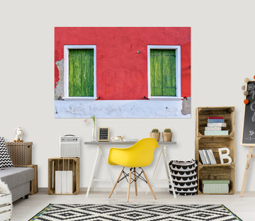 3D Green Door 153 Marco Carmassi Wall Sticker