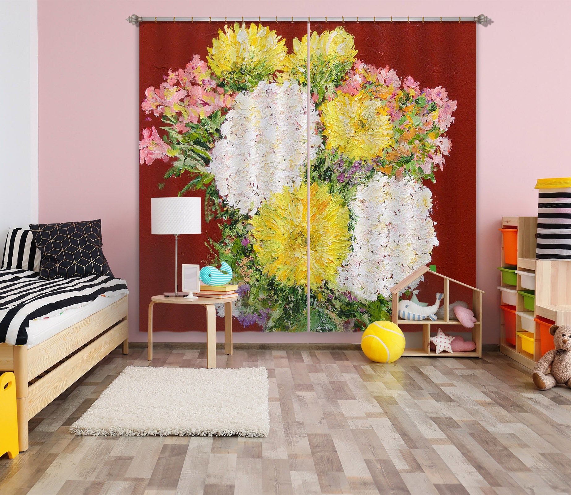 3D Bouquet 210 Allan P. Friedlander Curtain Curtains Drapes