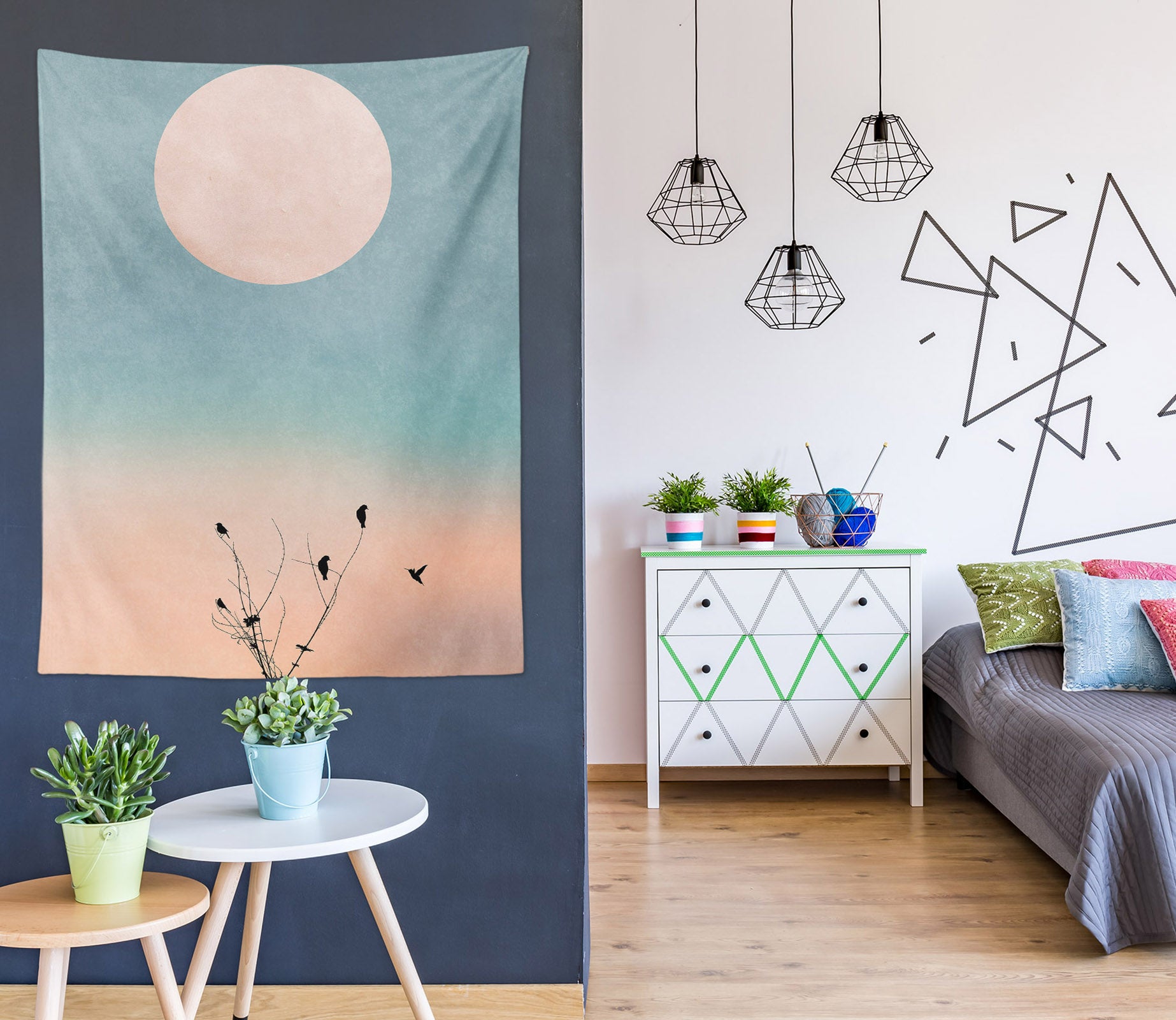 3D Moon Sky 5286 Boris Draschoff Tapestry Hanging Cloth Hang