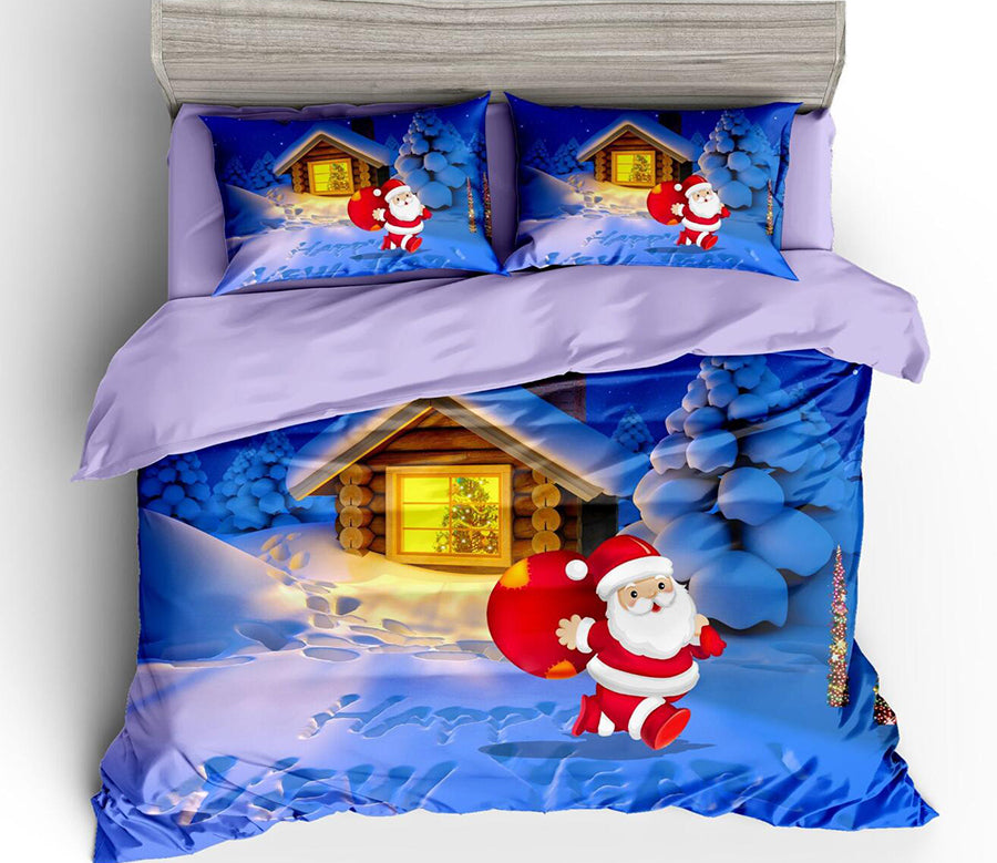3D Lgloo Santa 32153 Christmas Quilt Duvet Cover Xmas Bed Pillowcases