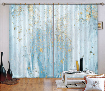 3D Silver Blue Abstract 61 Curtains Drapes Curtains AJ Creativity Home 