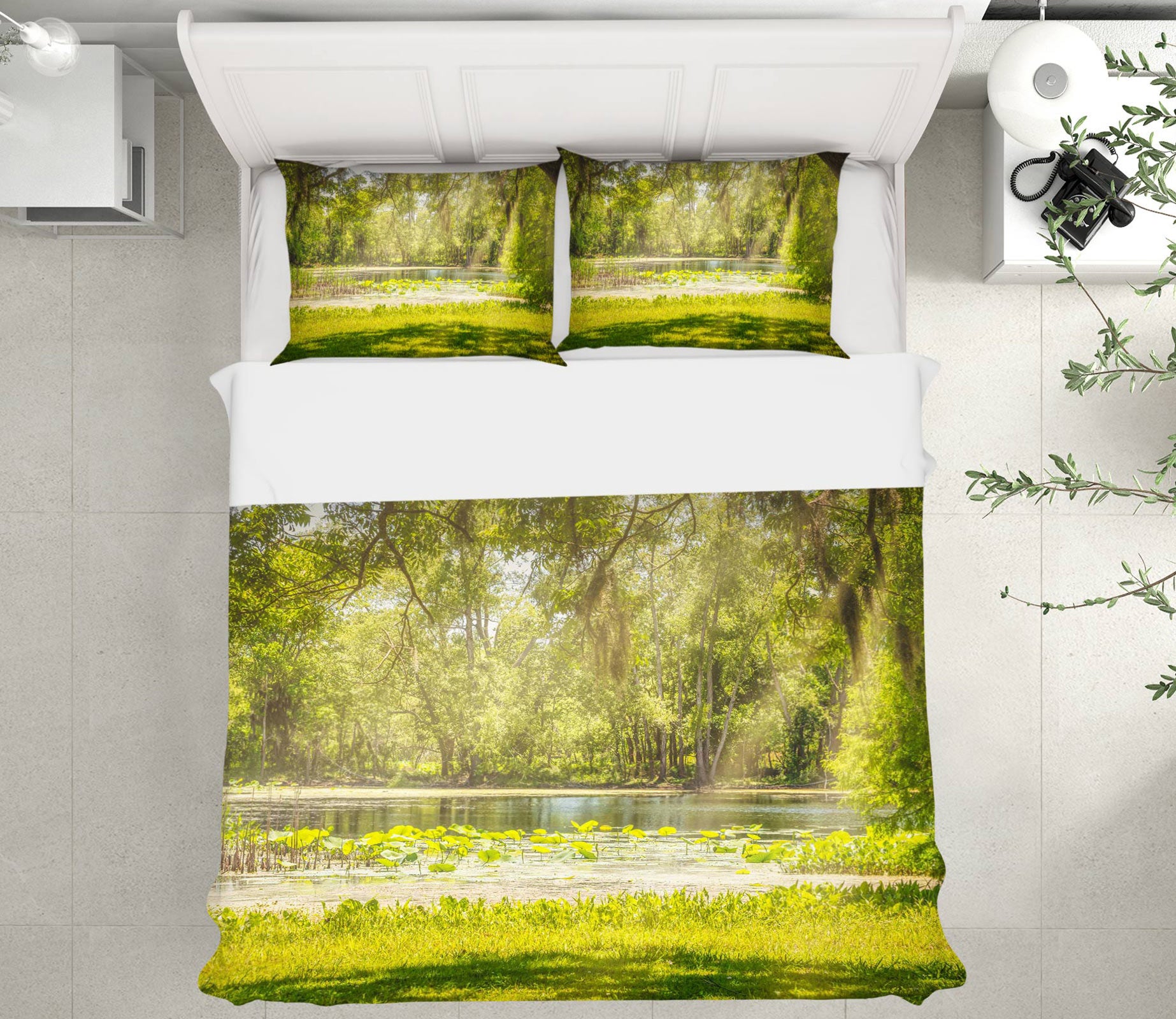 3D Lakeside Grass Tree 8572 Beth Sheridan Bedding Bed Pillowcases Quilt