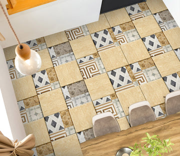 3D Warm Yellow And Pattern 964 Floor Mural  Wallpaper Murals Self-Adhesive Removable Print Epoxy