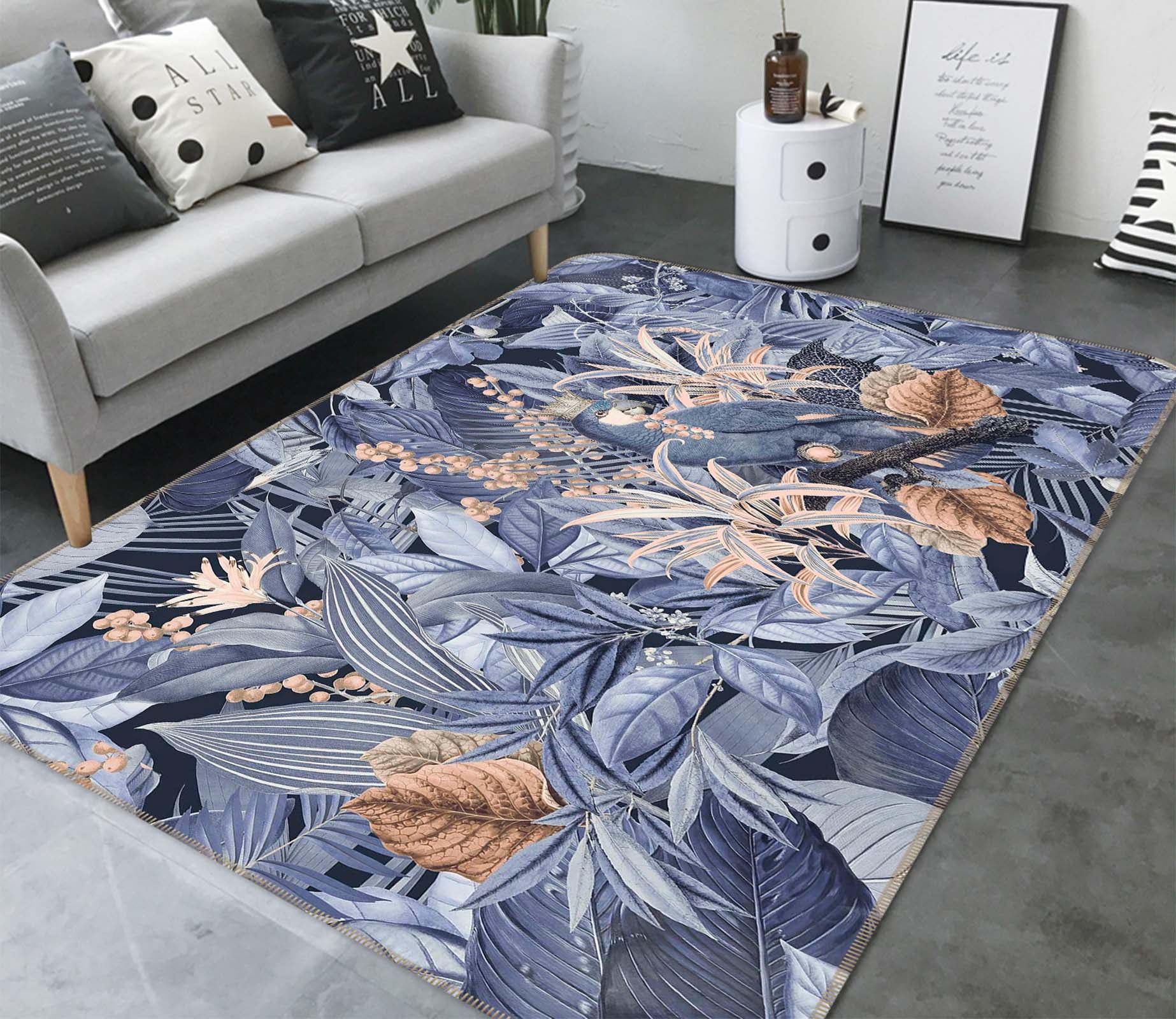3D Golden Leaves 1005 Andrea haase Rug Non Slip Rug Mat