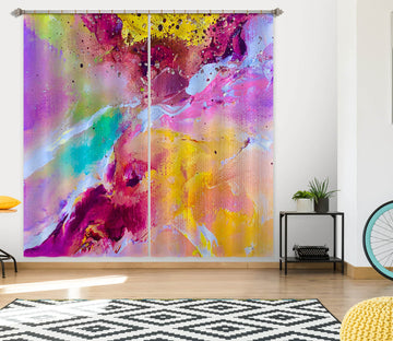 3D Colorful Watercolor 2428 Skromova Marina Curtain Curtains Drapes