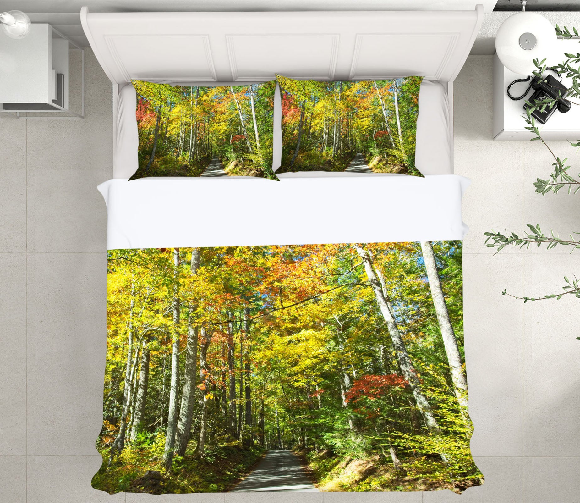 3D Forest Path 2119 Kathy Barefield Bedding Bed Pillowcases Quilt