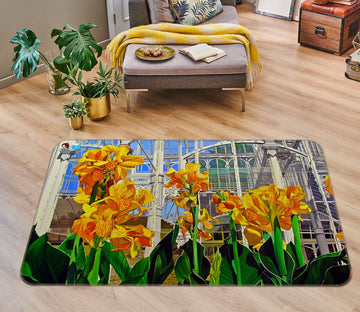 3D Flower Bush 11145 Matthew Holden Bates Rug Non Slip Rug Mat