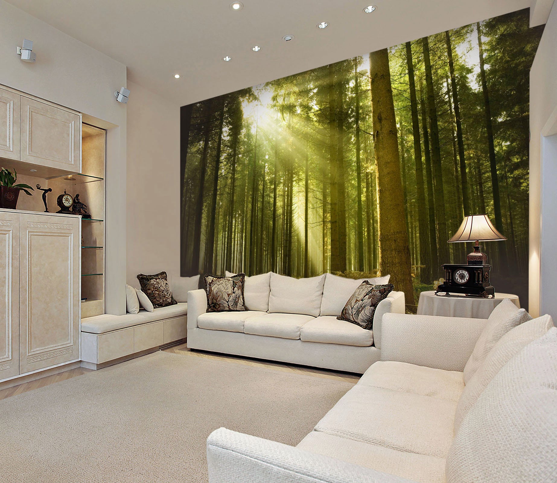 3D Woods Sunlight 187 Wall Murals