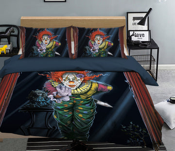 3D Surprise Clown 085 Bed Pillowcases Quilt Exclusive Designer Vincent
