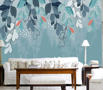 3D Willow Leaves WC1341 Wall Murals