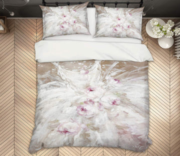 3D White Gauze Skirt Flowers 2150 Debi Coules Bedding Bed Pillowcases Quilt
