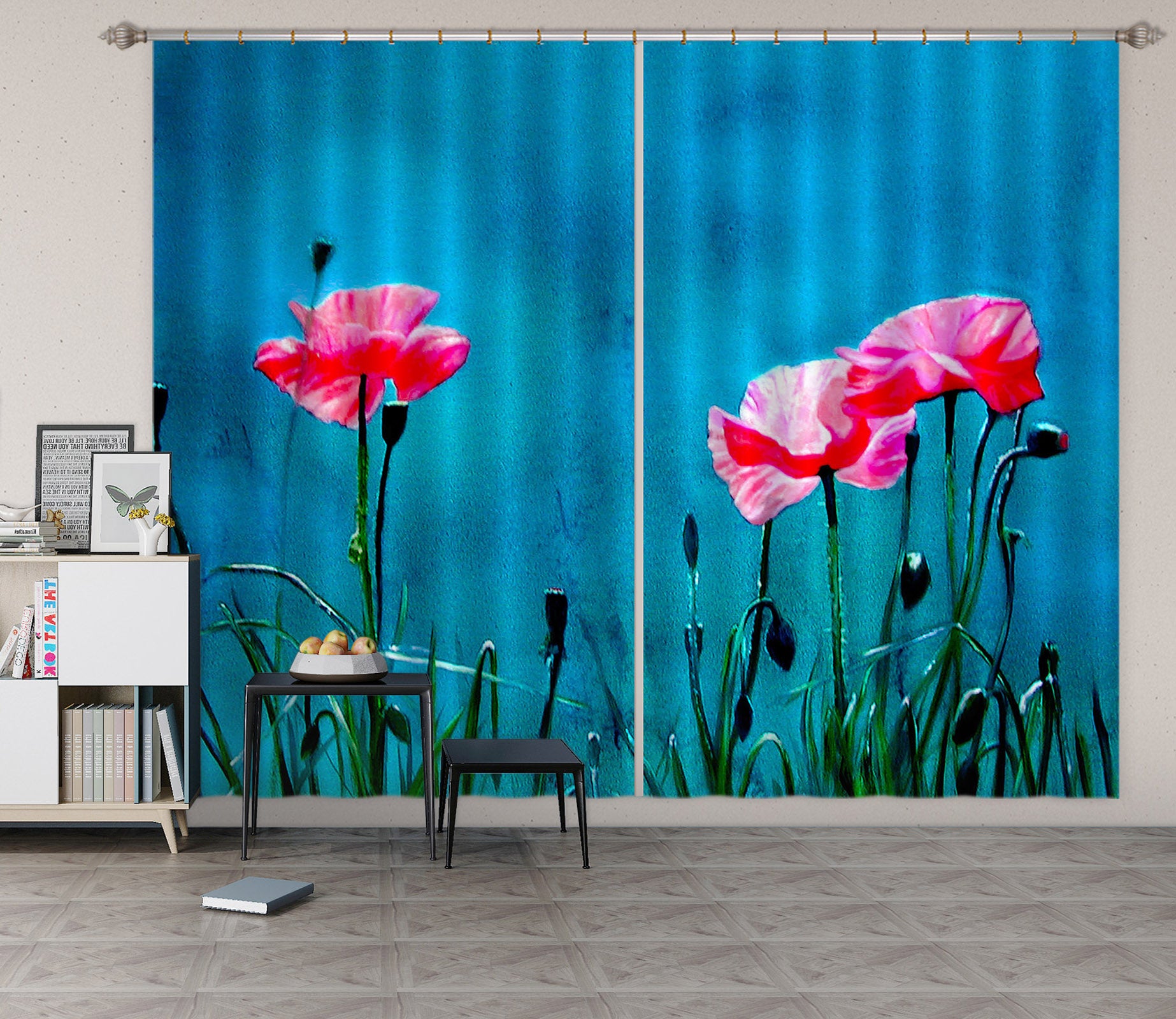 3D Flowers 11013 Matthew Holden Bates Curtain Curtains Drapes