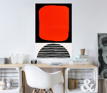 3D Red Pattern 105 Boris Draschoff Wall Sticker