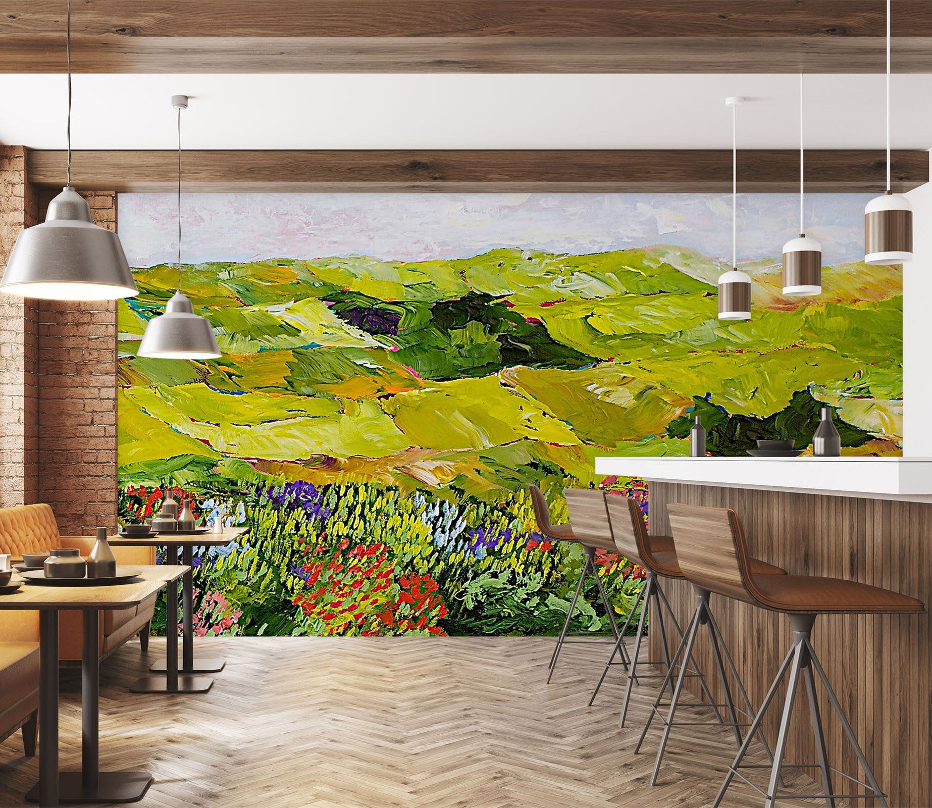 3D Green Hills 173 Allan P. Friedlander Wall Mural Wall Murals