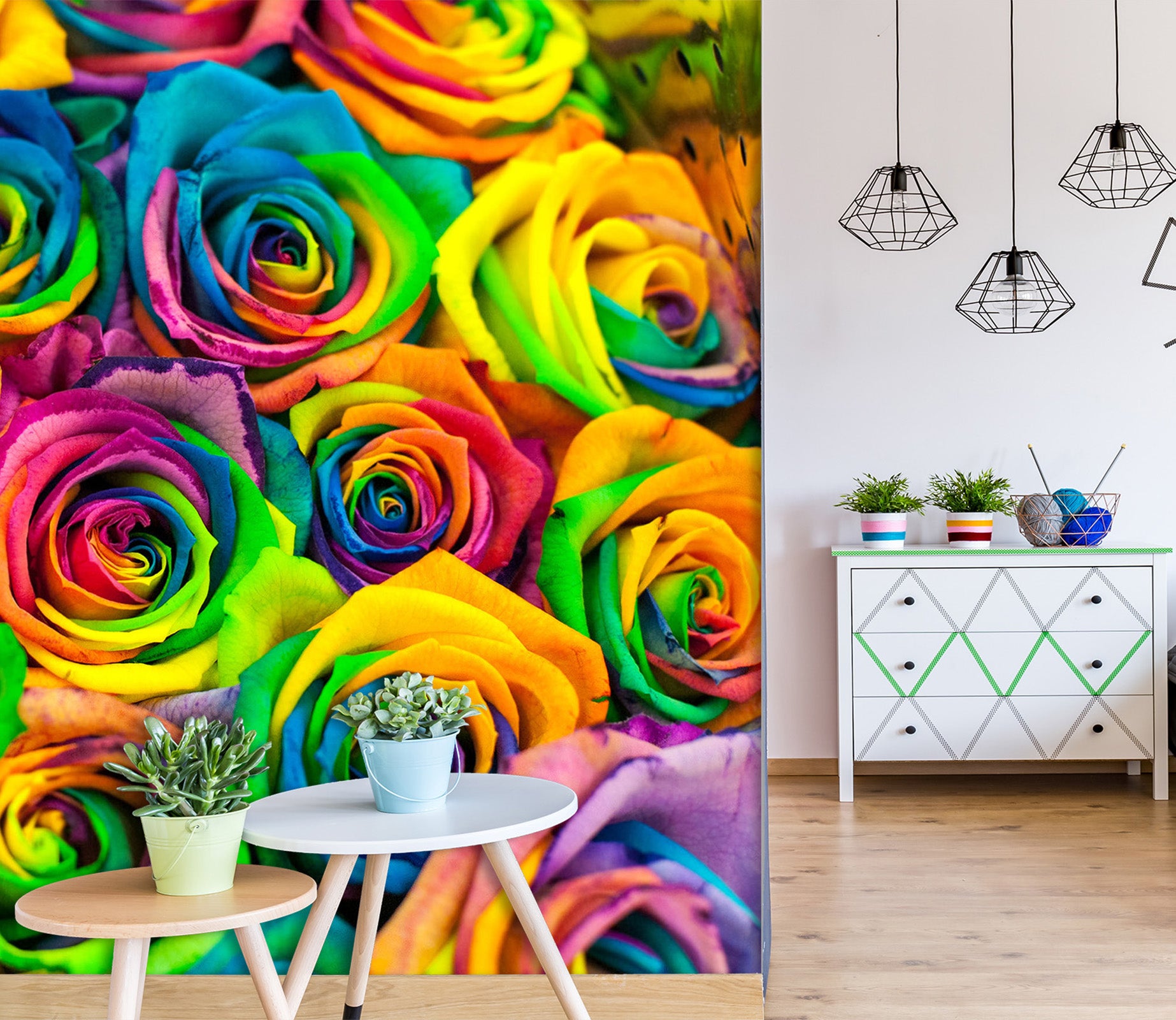 3D Color Rose 1973 Wall Murals