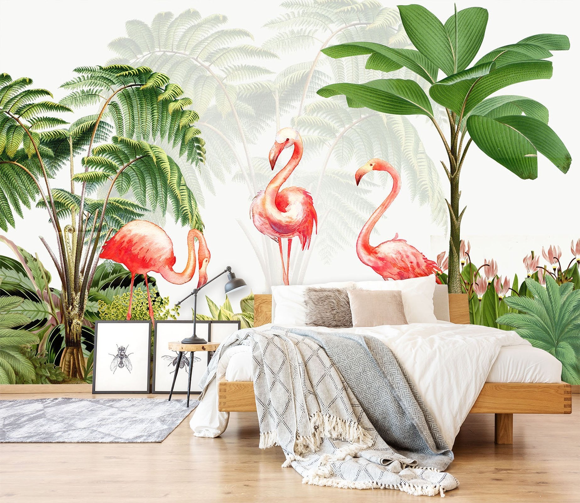 3D Tree Flamingo Foraging 543 Wallpaper AJ Wallpaper 2 