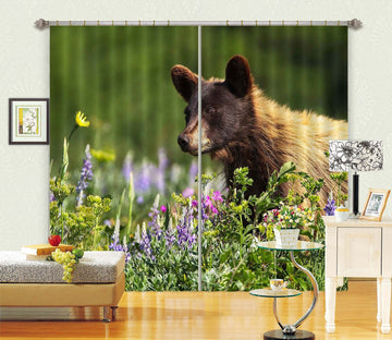 3D Bear Cub 044 Kathy Barefield Curtain Curtains Drapes Wallpaper AJ Wallpaper 