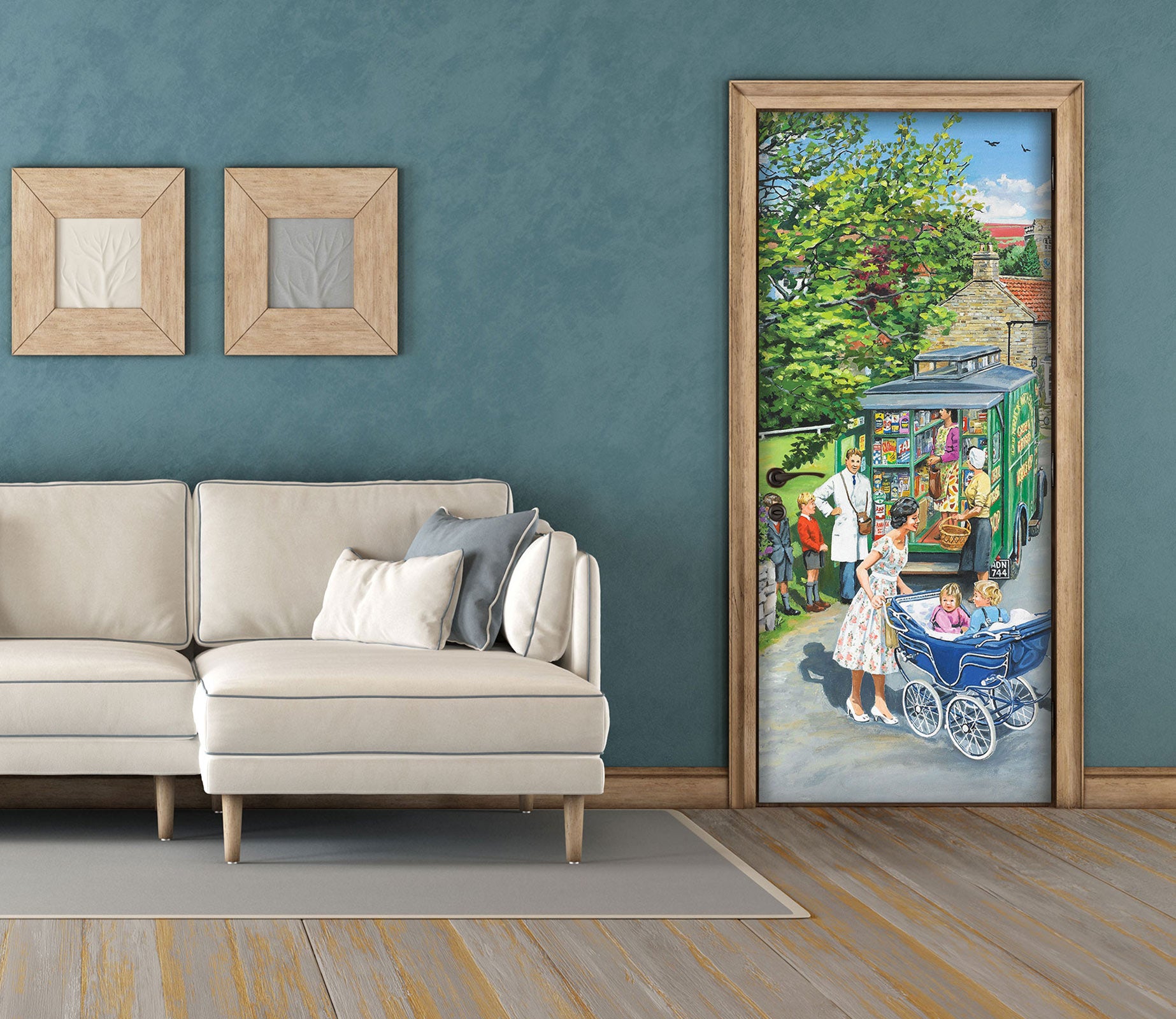 3D Supermarket Trolley 103157 Trevor Mitchell Door Mural