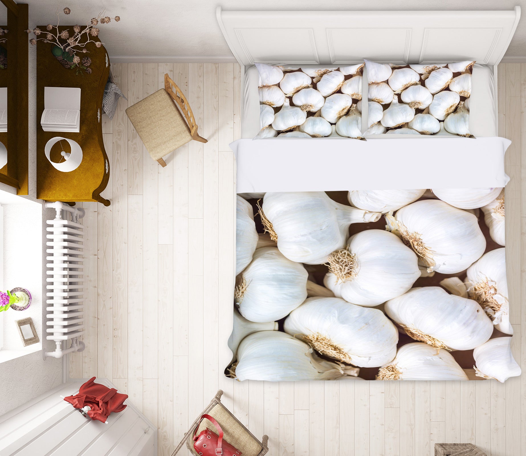 3D White Garlic 6957 Assaf Frank Bedding Bed Pillowcases Quilt Cover Duvet Cover