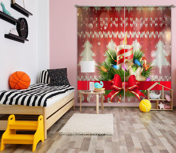 3D Candle Bow 53070 Christmas Curtains Drapes Xmas