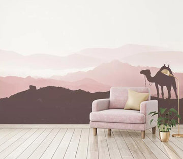 3D Sunset Camel WC1618 Wall Murals