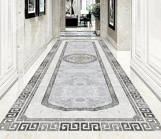 3D Black Pattern WG121 Floor Mural Wallpaper AJ Wallpaper 2 