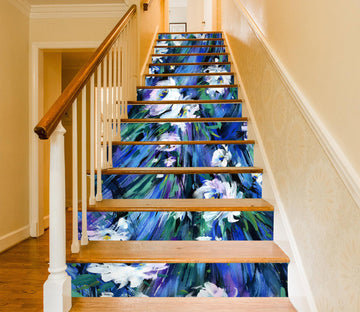3D Fluorescent Entangled Flowers 356 Stair Risers
