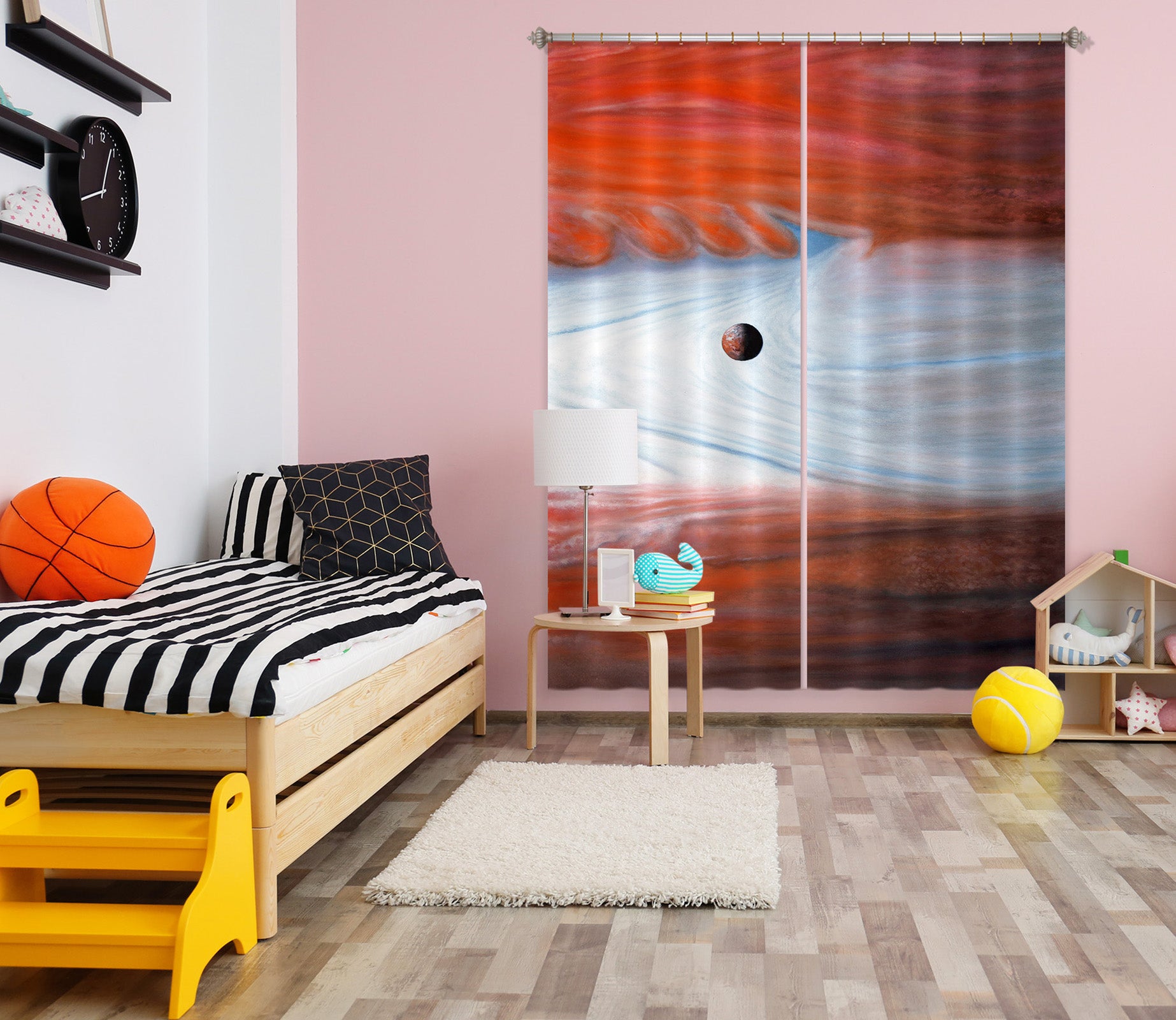 3D White Red Pattern 11014 Matthew Holden Bates Curtain Curtains Drapes