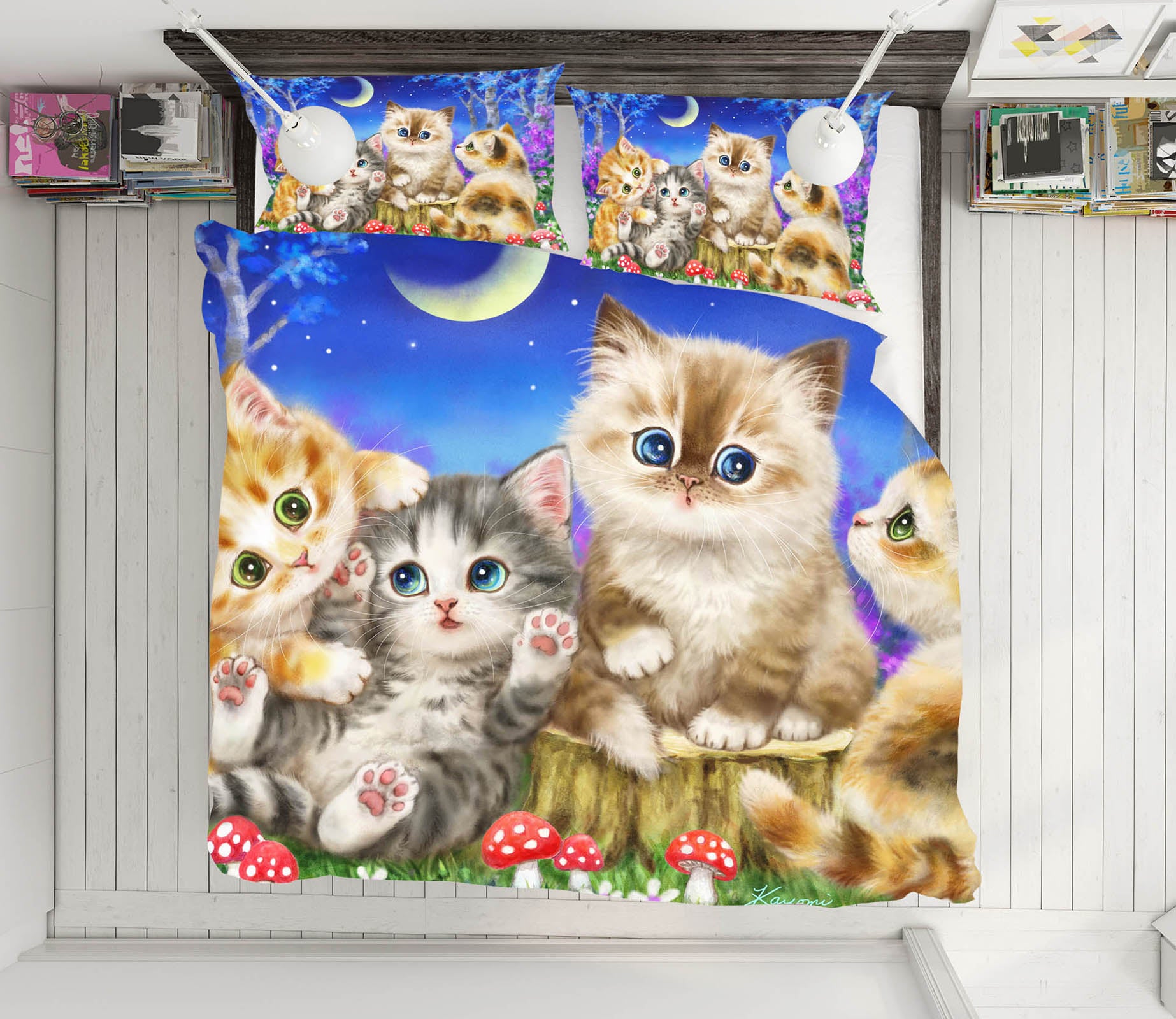 3D Cartoon Cat 5941 Kayomi Harai Bedding Bed Pillowcases Quilt Cover Duvet Cover