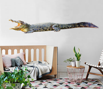 3D Crawling Crocodile 054 Animals Wall Stickers Wallpaper AJ Wallpaper 