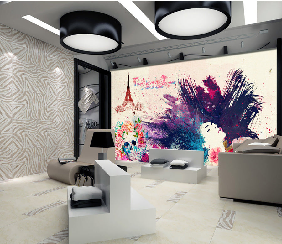 3D Eiffel Tower WG269 Wall Murals