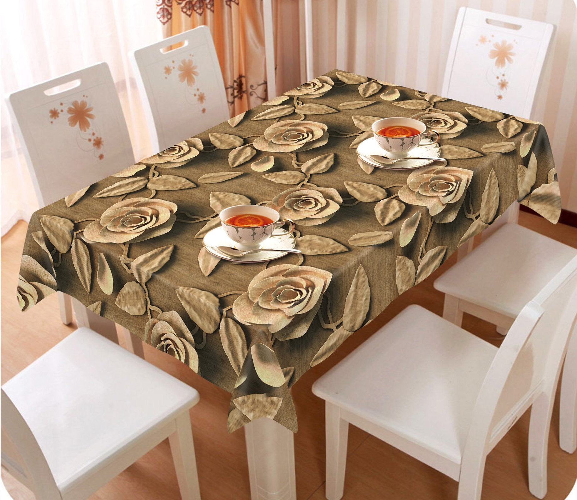 3D Earth Color Flower 60 Tablecloths Wallpaper AJ Wallpaper 