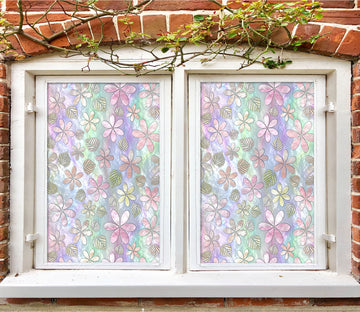 3D Pink Petals 168 Window Film Print Sticker Cling Stained Glass UV Block