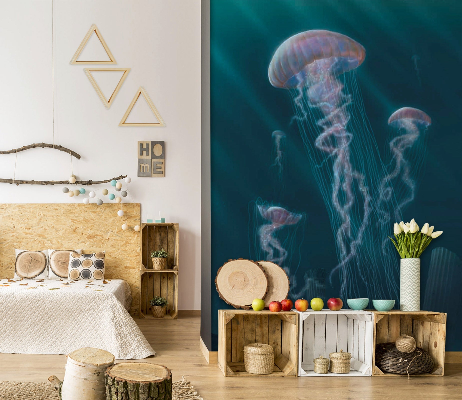 3D Jellyfish Def 1524 Wall Murals Exclusive Designer Vincent Wallpaper AJ Wallpaper 