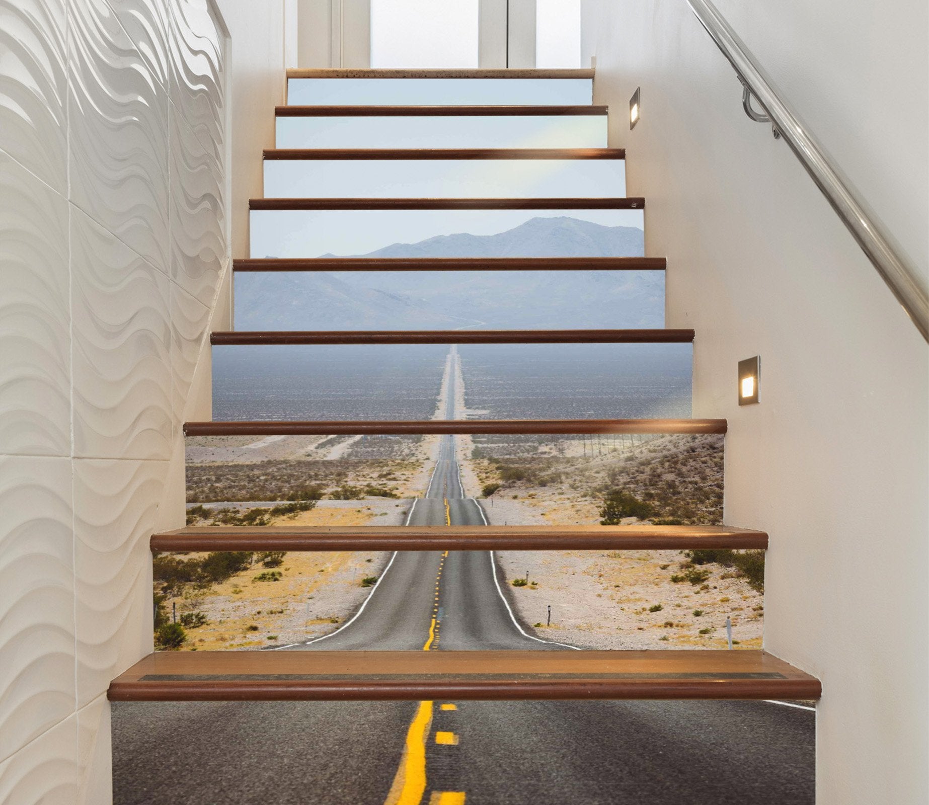 3D The MOST Beautiful Highway 50 Stair Risers Wallpaper AJ Wallpaper 