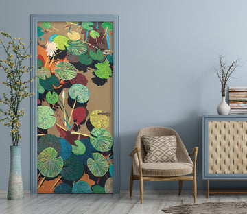 3D Lotus Leaf Pond 93224 Allan P. Friedlander Door Mural