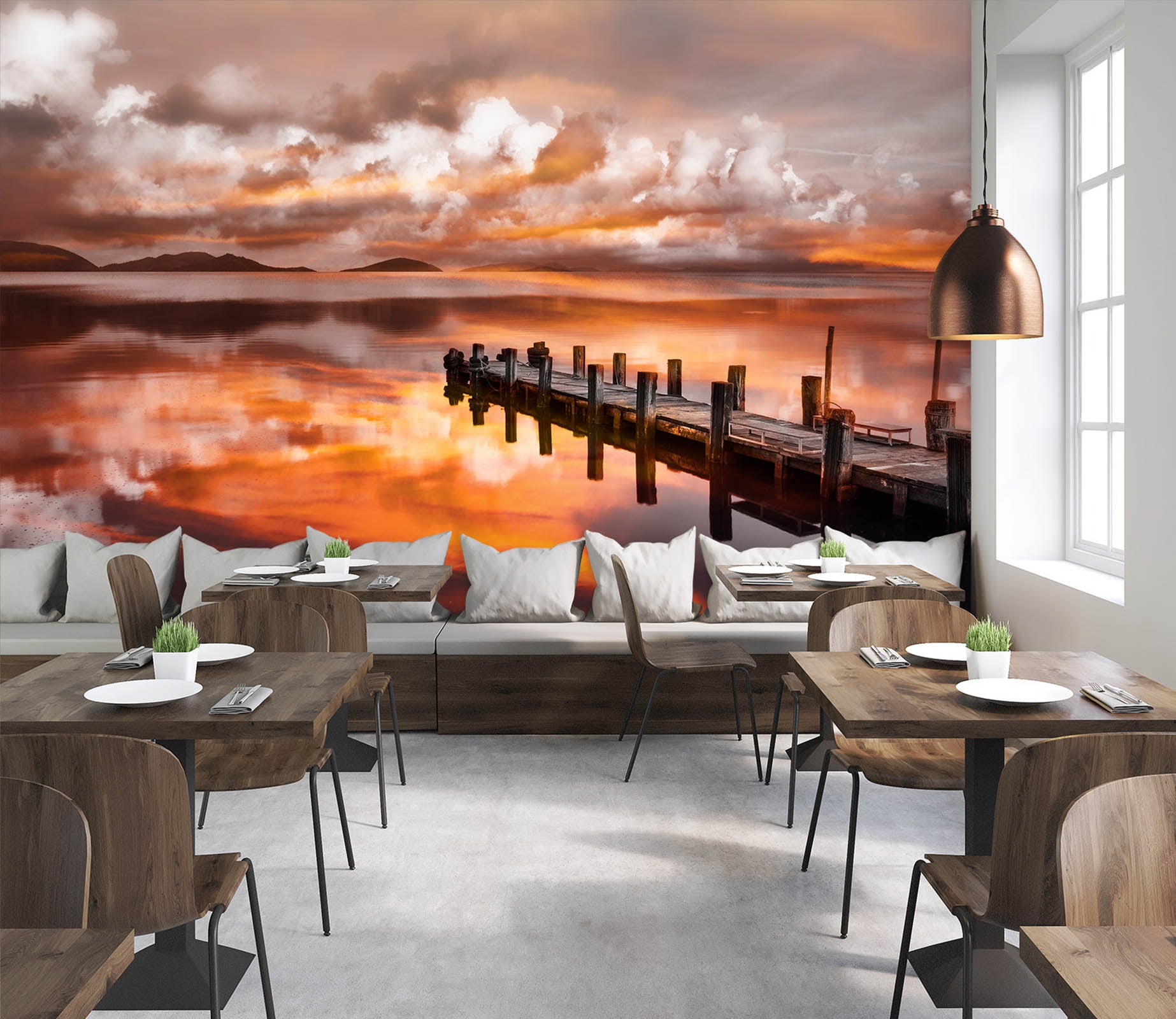 3D Red Sky 1433 Marco Carmassi Wall Mural Wall Murals