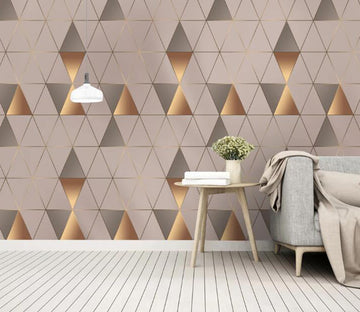 3D Tricolor Triangle 417 Wall Murals