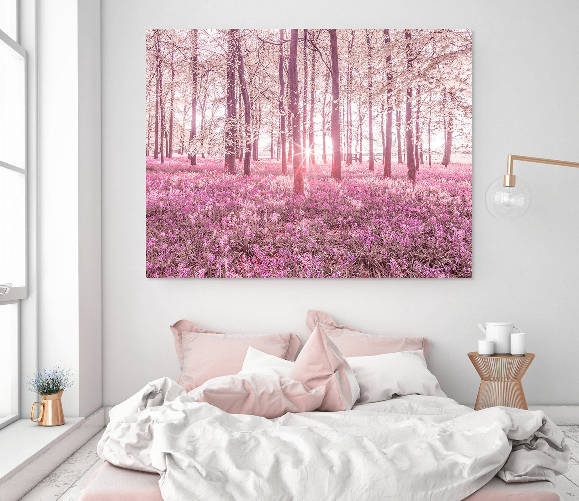 3D Pink Flower Sea 028 Assaf Frank Wall Sticker