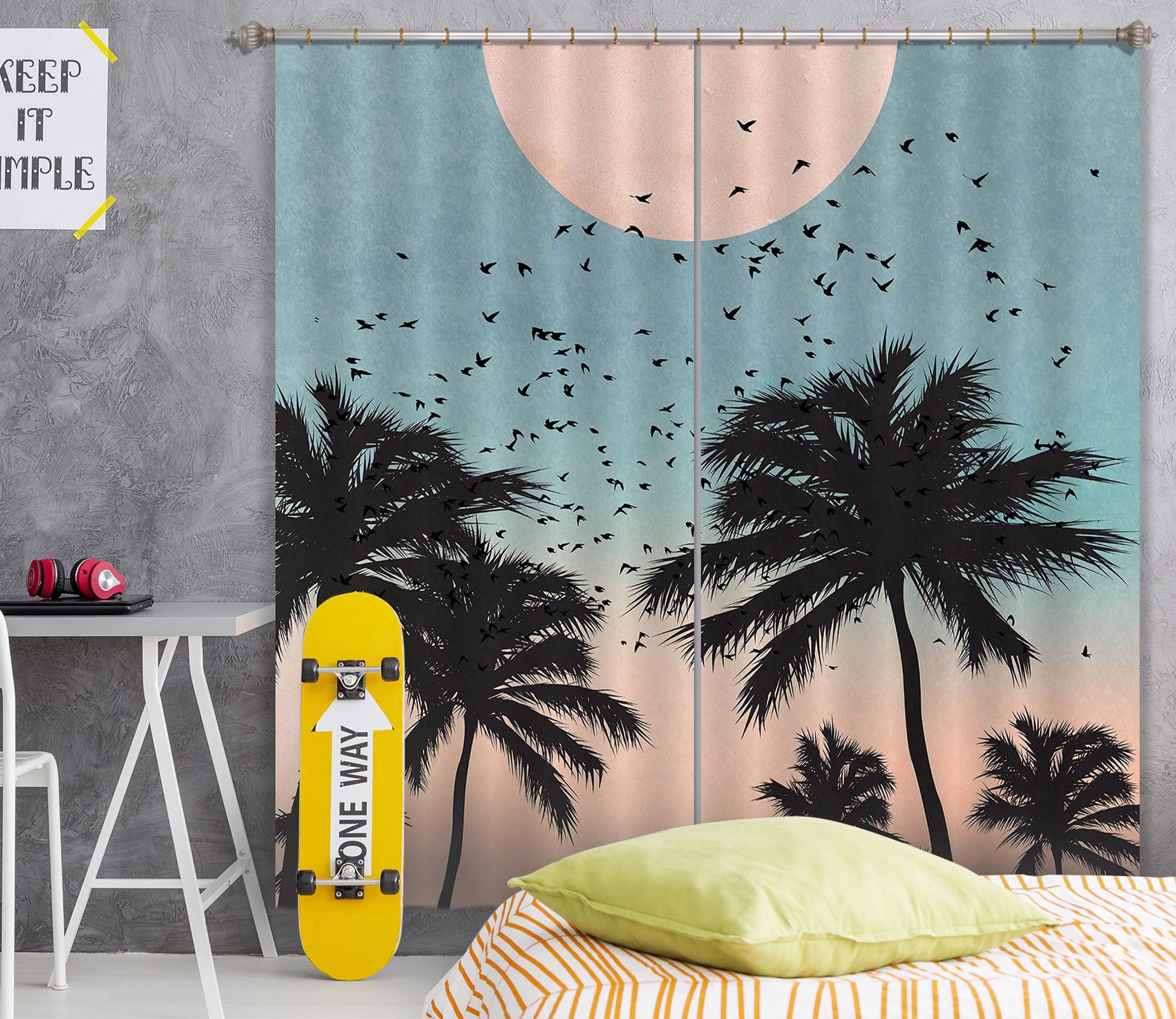 3D Sunrise 054 Boris Draschoff Curtain Curtains Drapes